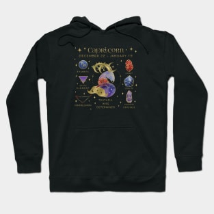 Crystal Zodiac Capricorn Collage Hoodie